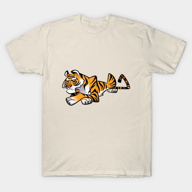 Tiger Caricature T-Shirt by binarygod